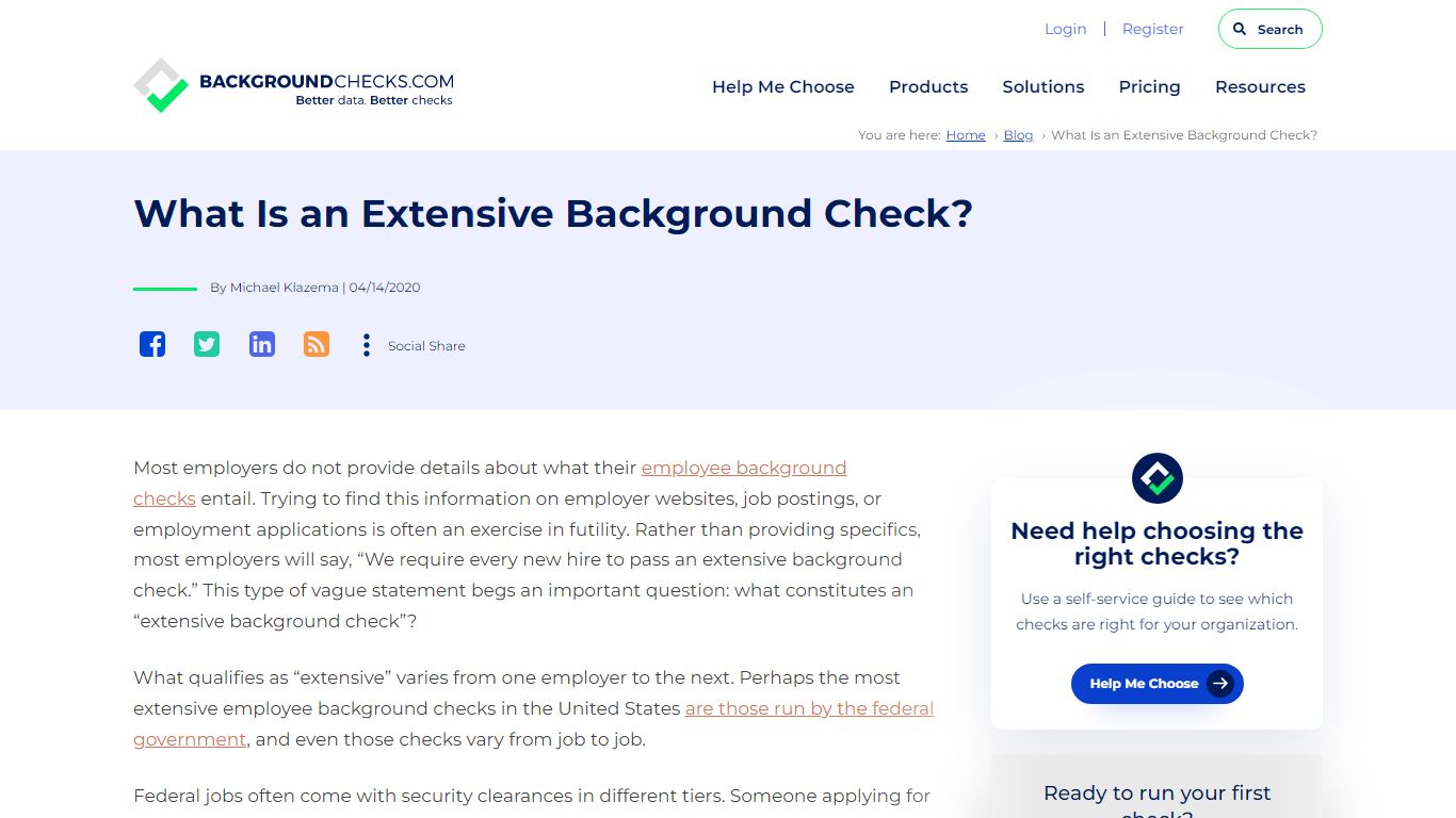 What Is an Extensive Background Check?